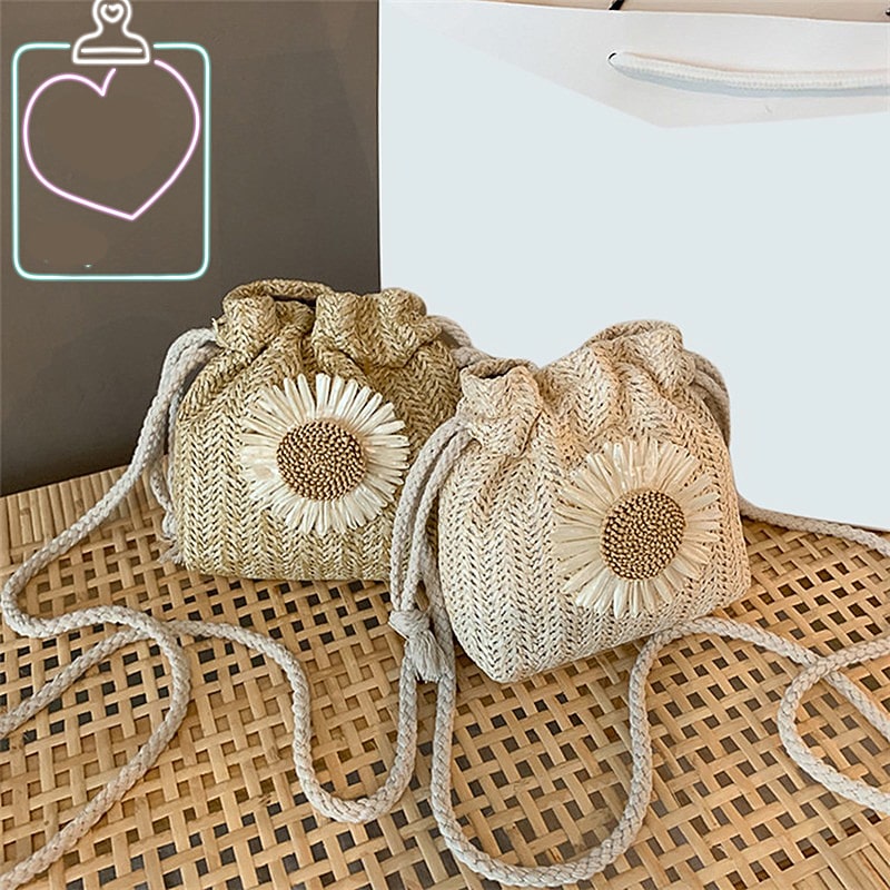 Everyday woven rattan purse