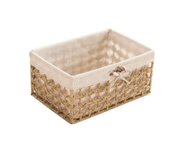 Round handmade woven rattan storage basket – L variant, another view