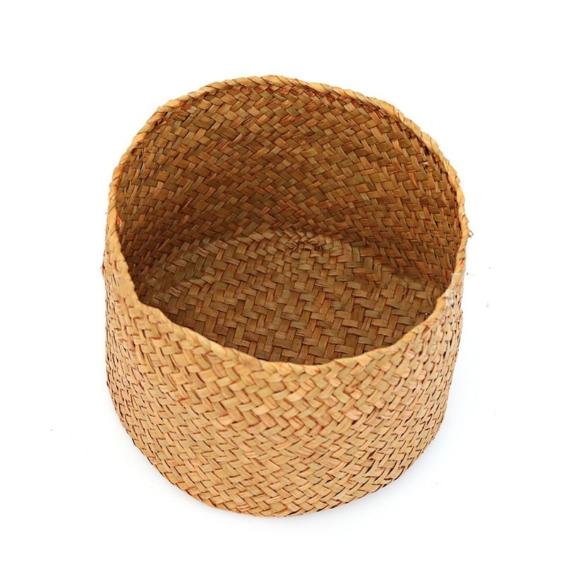 Open woven storage basket