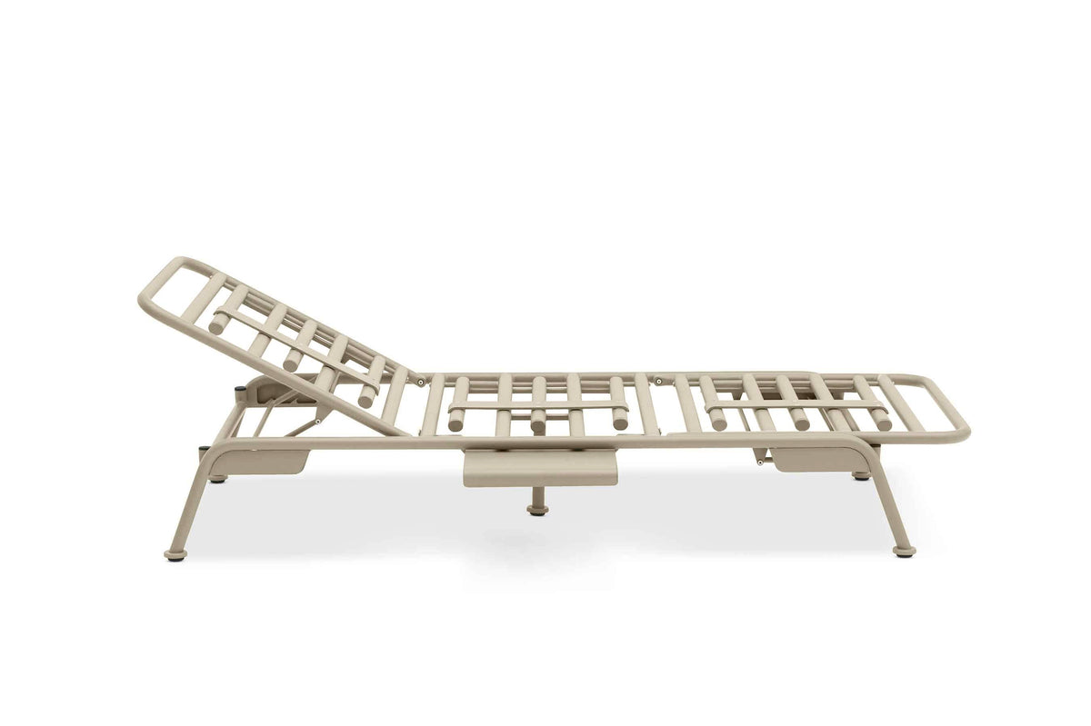 Sunny beige convertible aluminum outdoor sofa lounger – another view (2)
