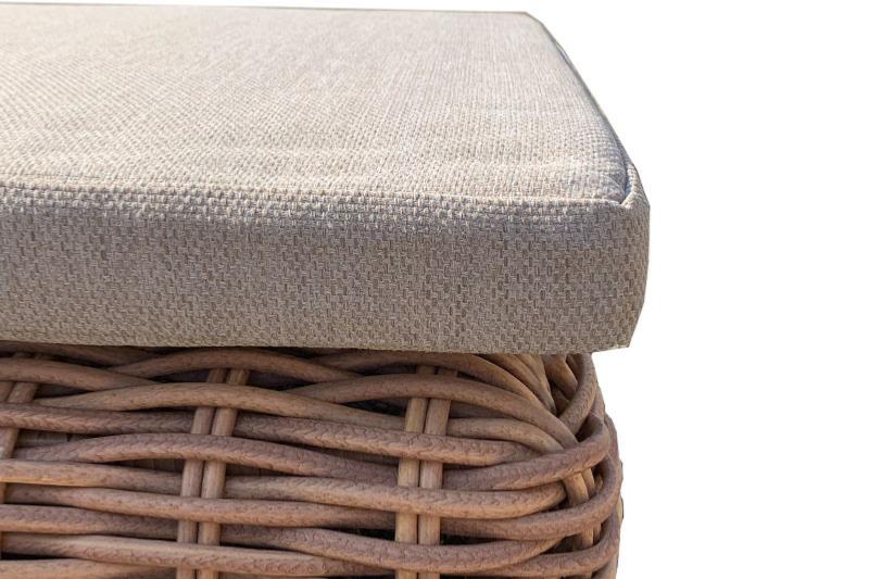 Bali hand-woven resin wicker chaise lounge set of two – close-up detail (2)