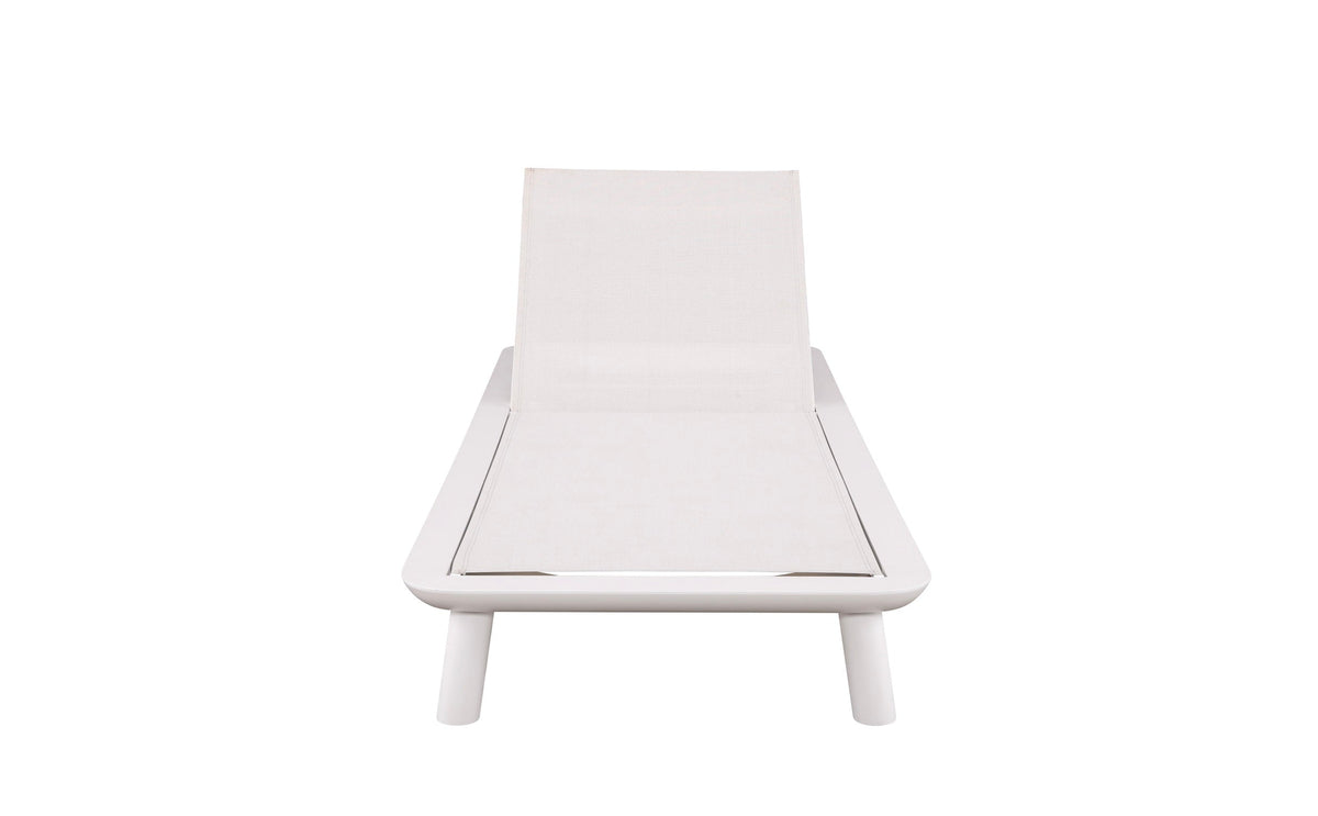 Lara low-profile aluminum textilene chaise lounge – another view (2)
