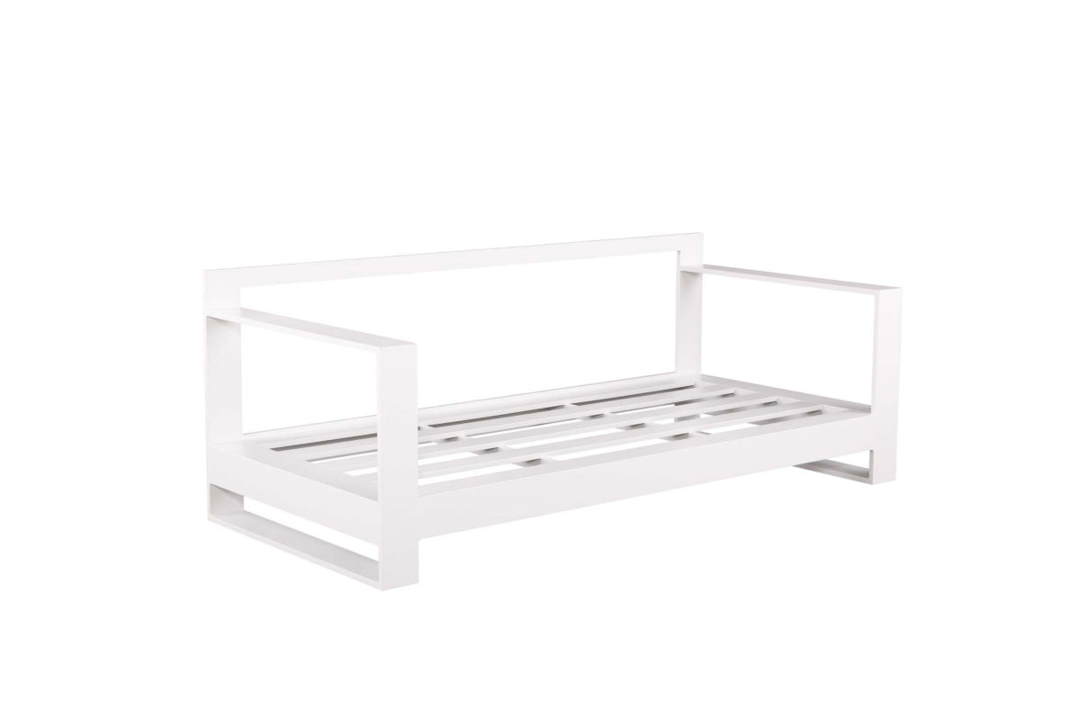 Iris white modular aluminum outdoor loveseat – another view