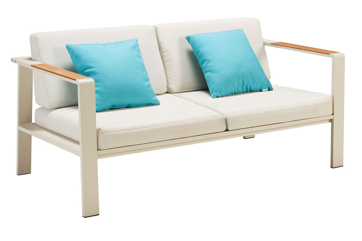 Noffy 4-seat aluminum and teak conversation set