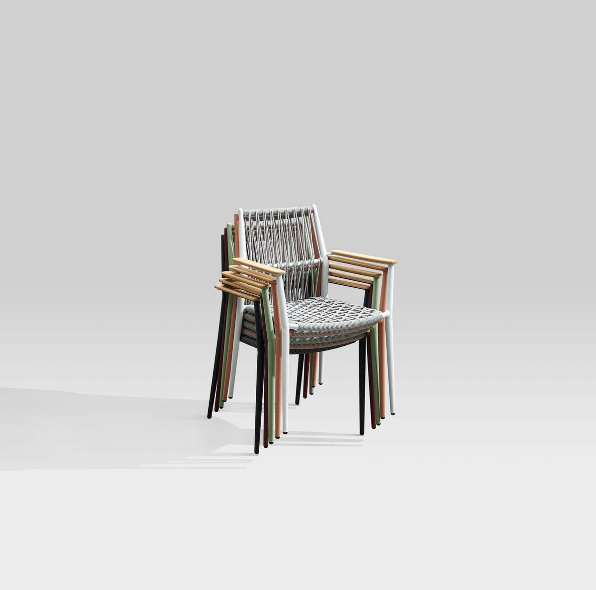 Sarran stackable restaurant patio chairs, set of 4 – another view (2)
