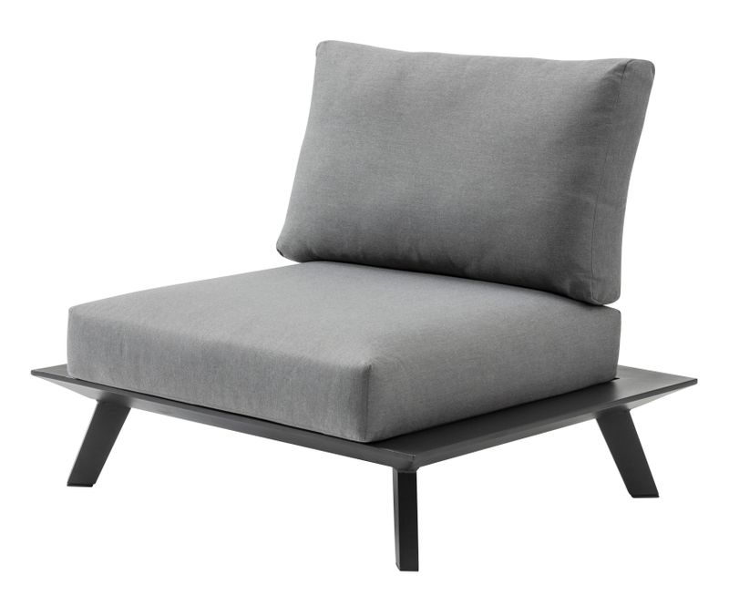 Armless chair from the Tiny Mini anthracite modular corner sofa with reversible chaise – another view