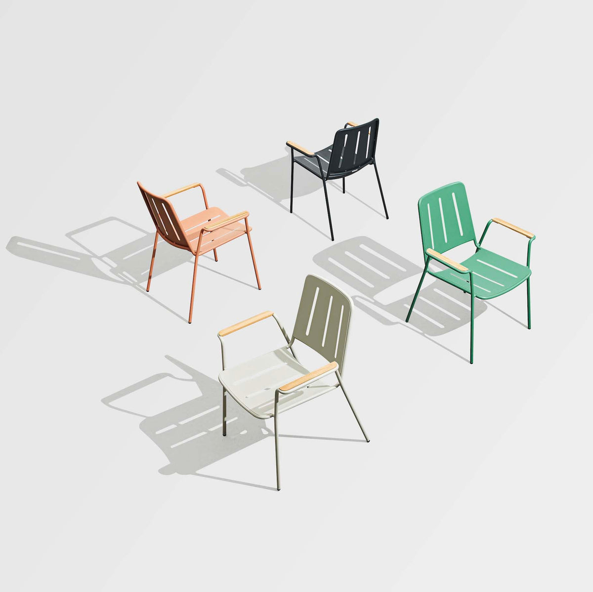Sarran beige rope cafe chairs, set of 4 – multiple views