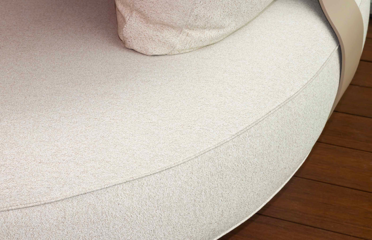 Elyo 4-seat beige curved aluminum outdoor sofa set – close-up detail (2)