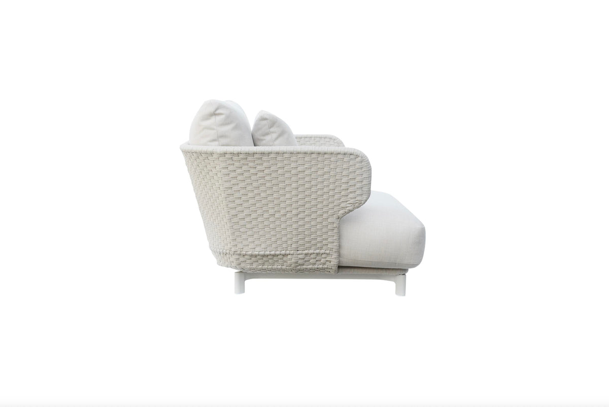 Charly aluminum and rope outdoor club chair – another view