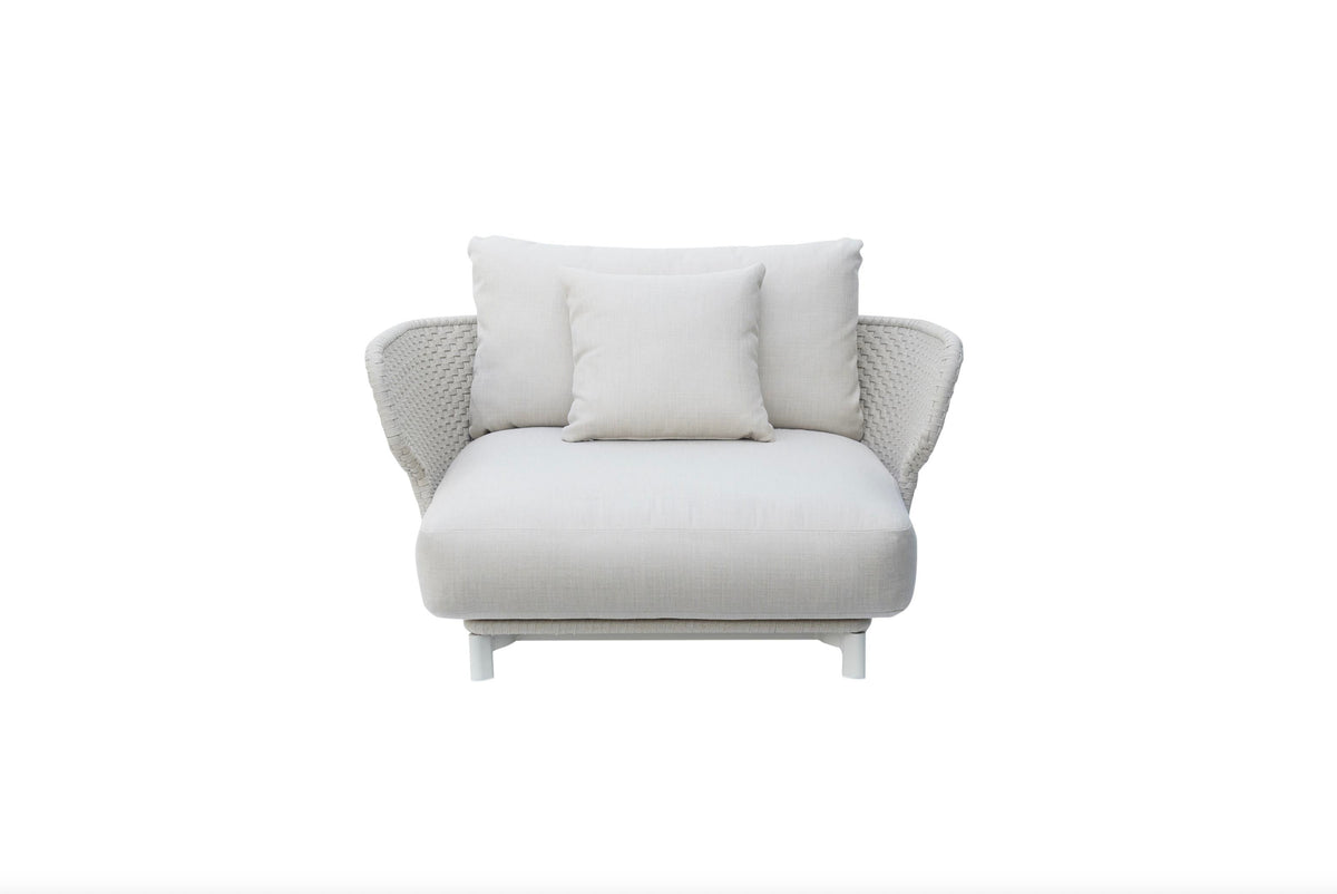 Charly aluminum and rope outdoor club chair