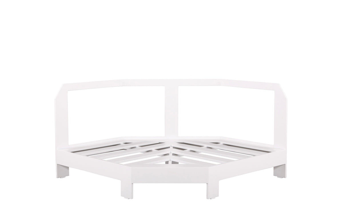 Iris extra-large aluminum outdoor corner chair – another view