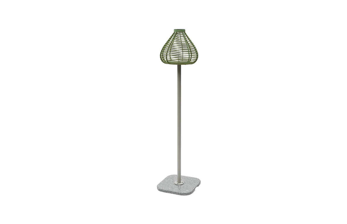 Pommy green arched solar outdoor floor lamp
