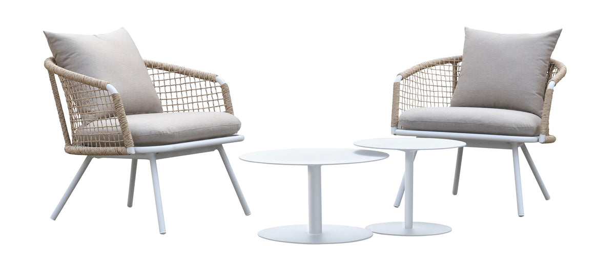 Elynn balcony set with two armchairs and two side tables