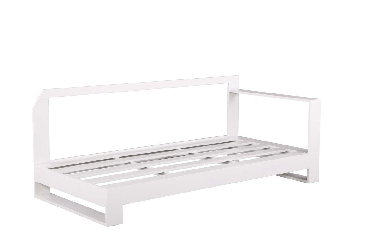 Iris aluminum left-arm outdoor chaise module – another view