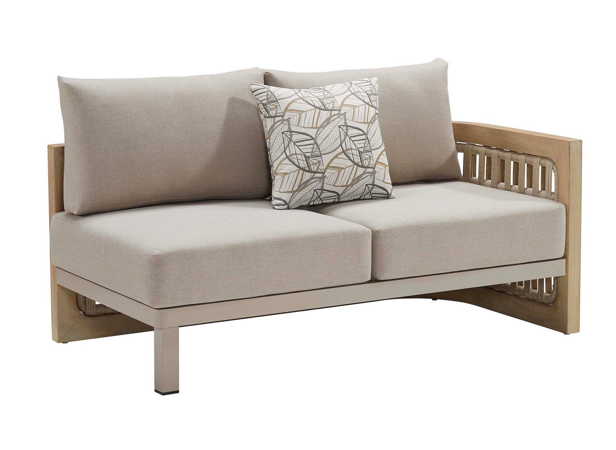 Palma solid teak and rope corner sofa with teak-top coffee table – another view (2)