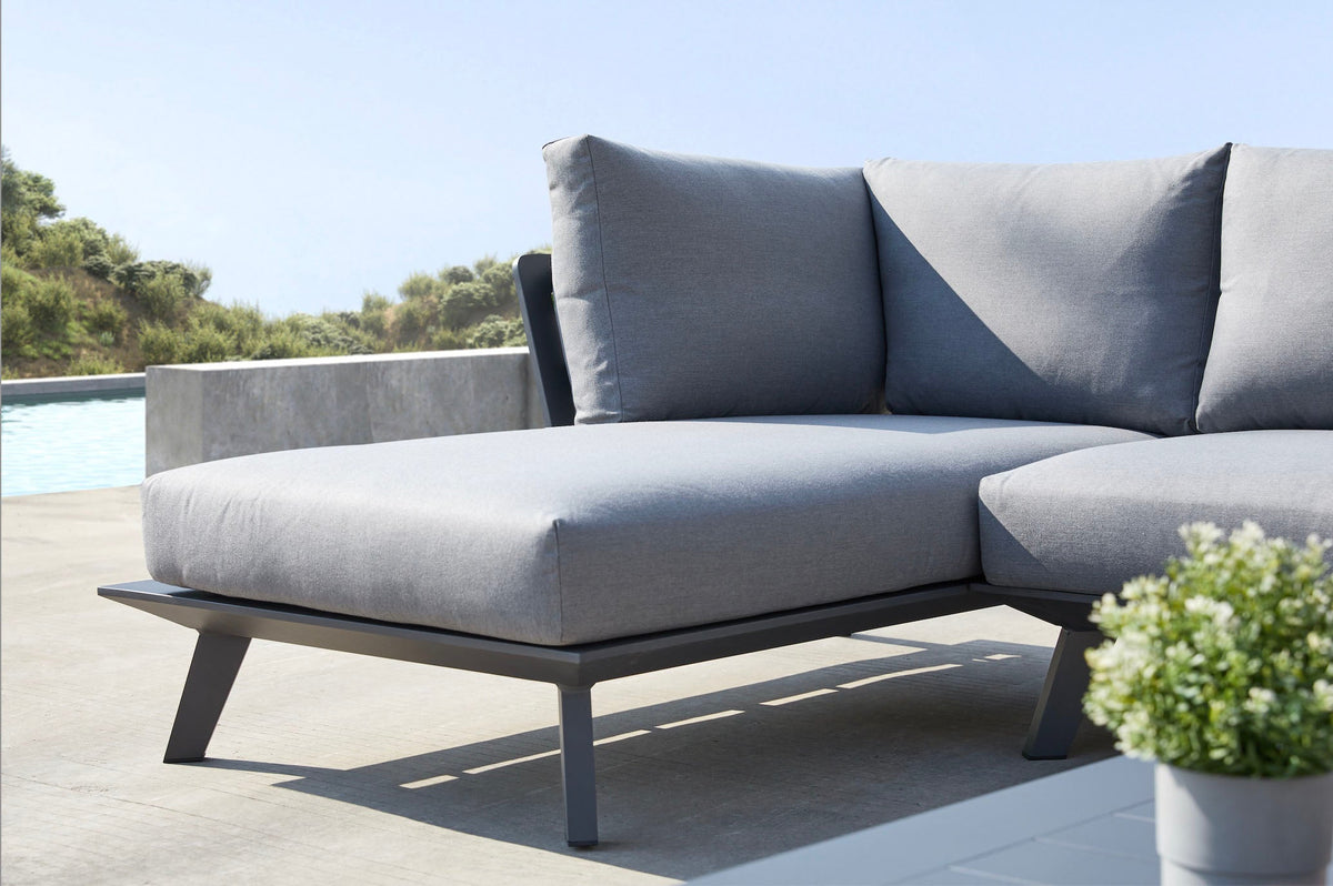 Tiny Mini anthracite modular corner sofa with reversible chaise