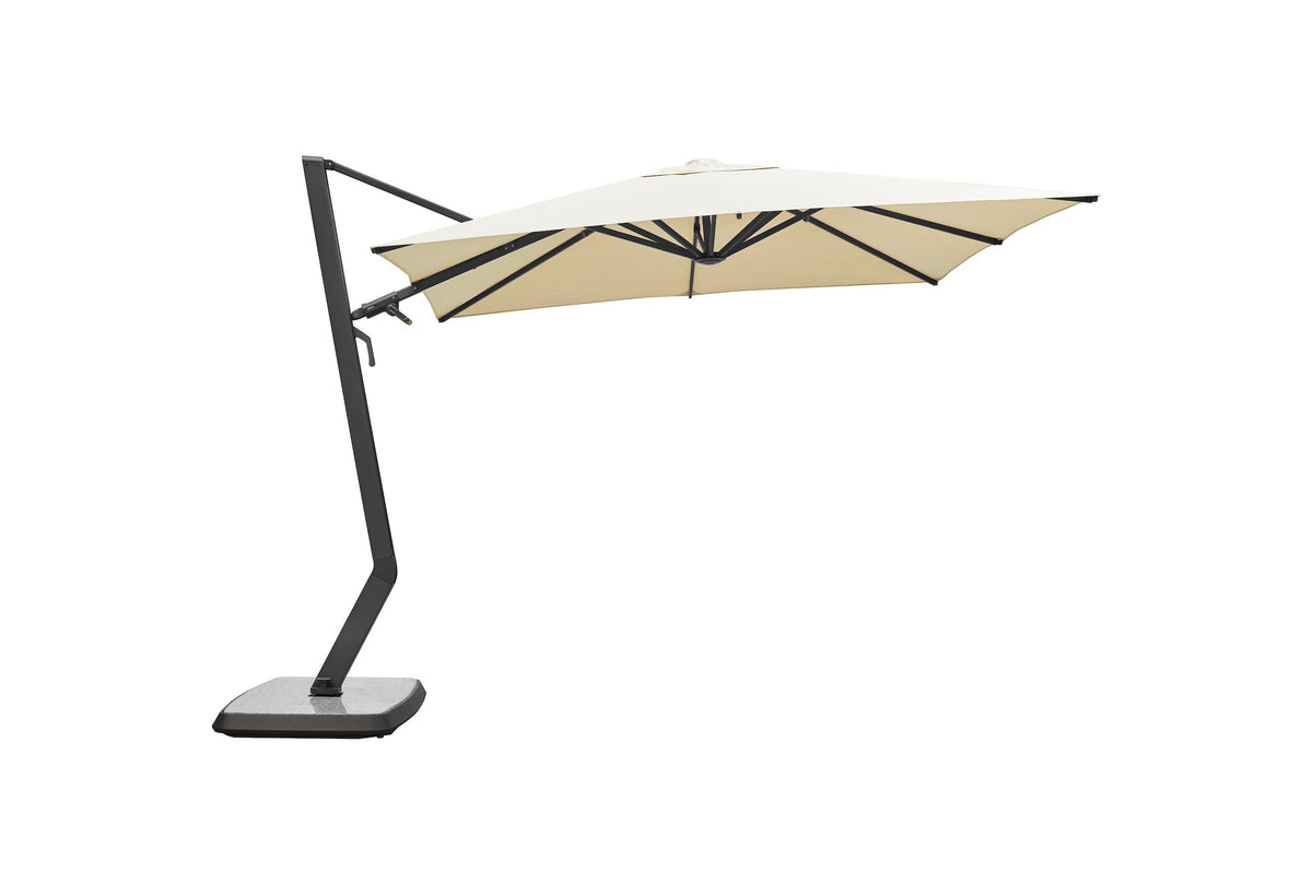 Aily gray aluminum 3 x 3 m cantilever umbrella