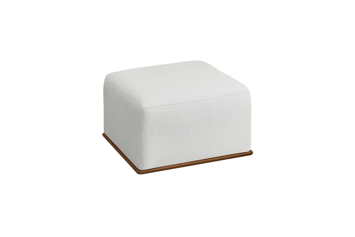 Roma solid teak outdoor ottoman with cushion