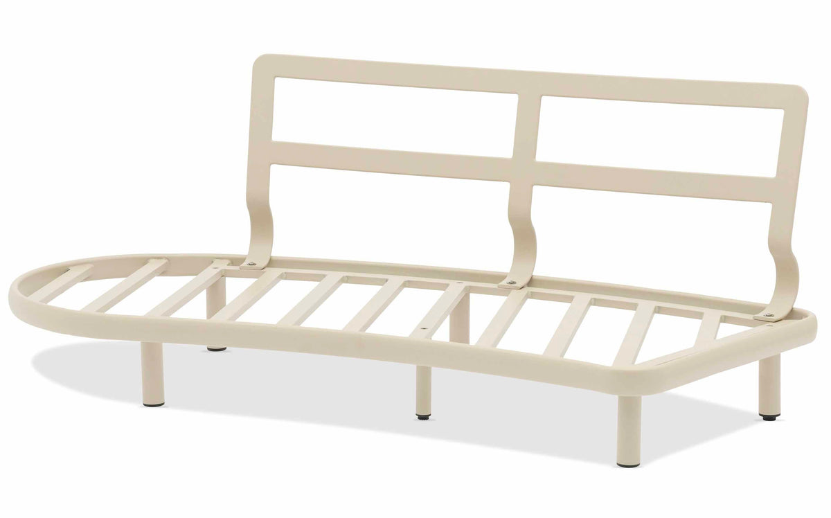 Rosa Mini compact aluminum and teak modular outdoor sofa set