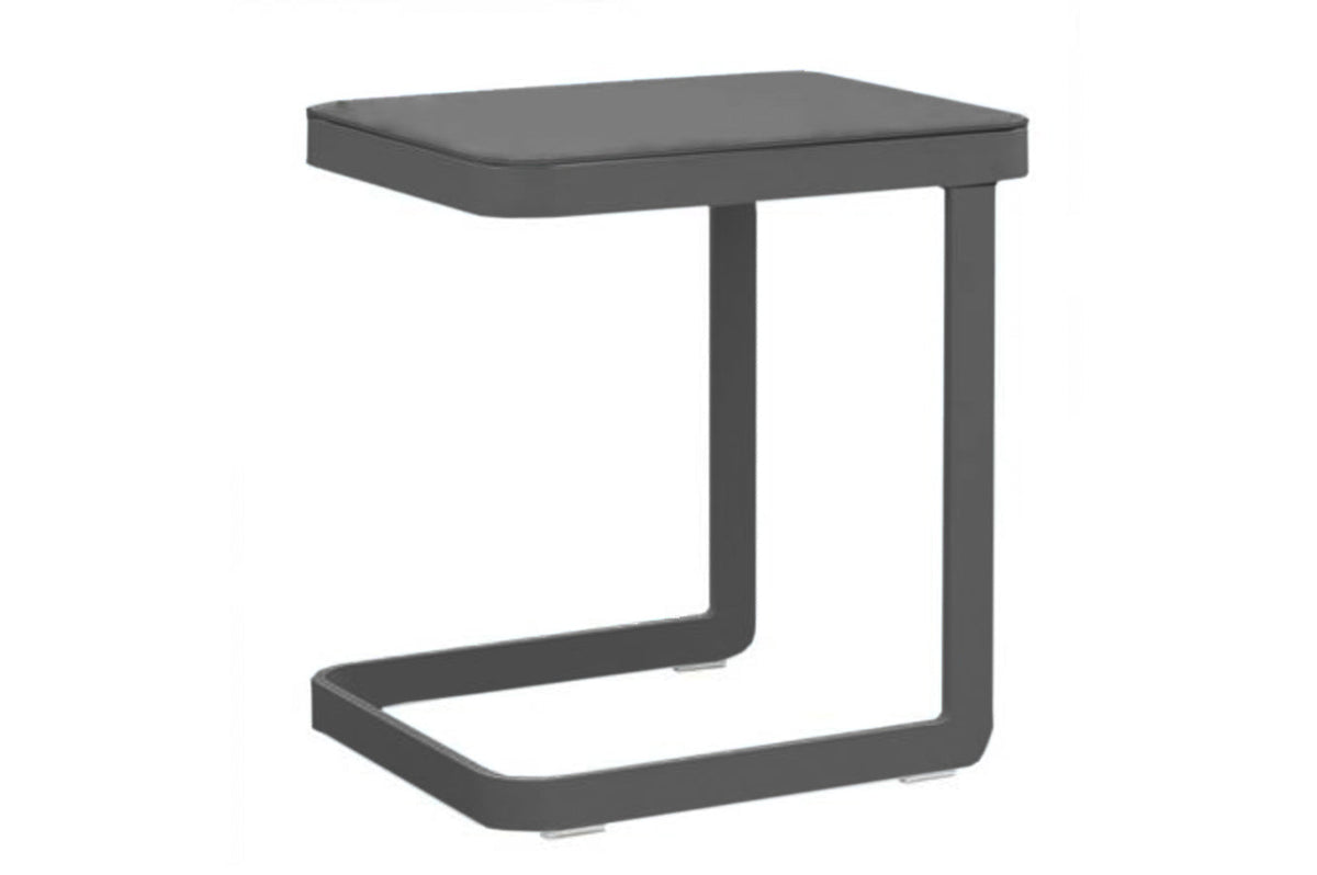 Como black chaise lounge set of two with coffee table – another view