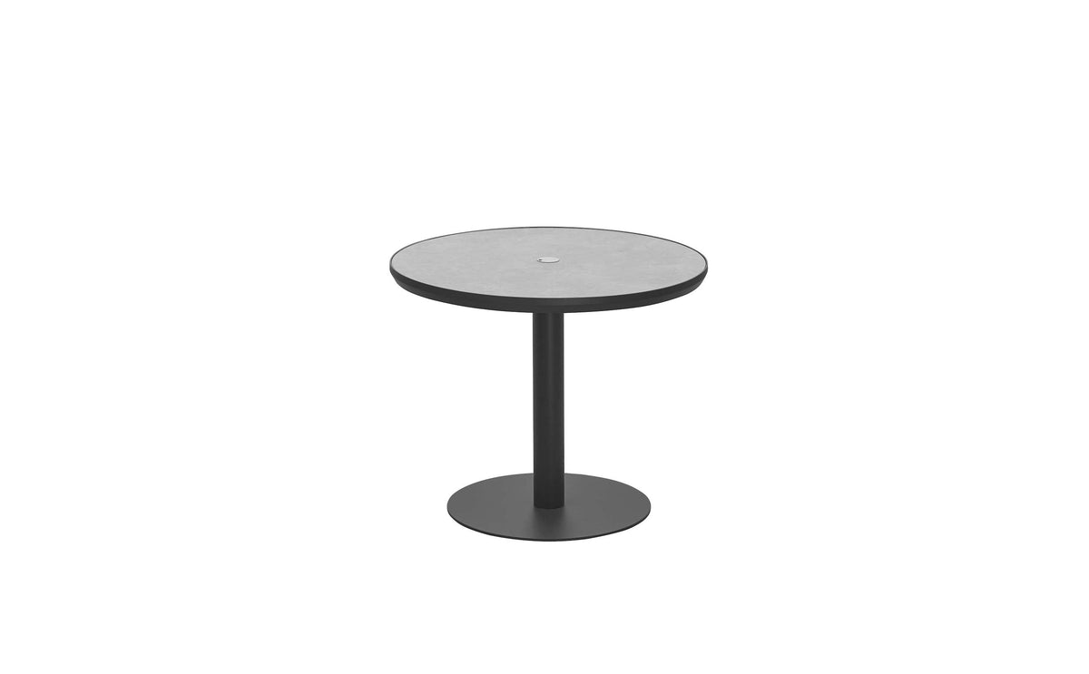 Sarran round ceramic-top terrace table, 90 cm – another view