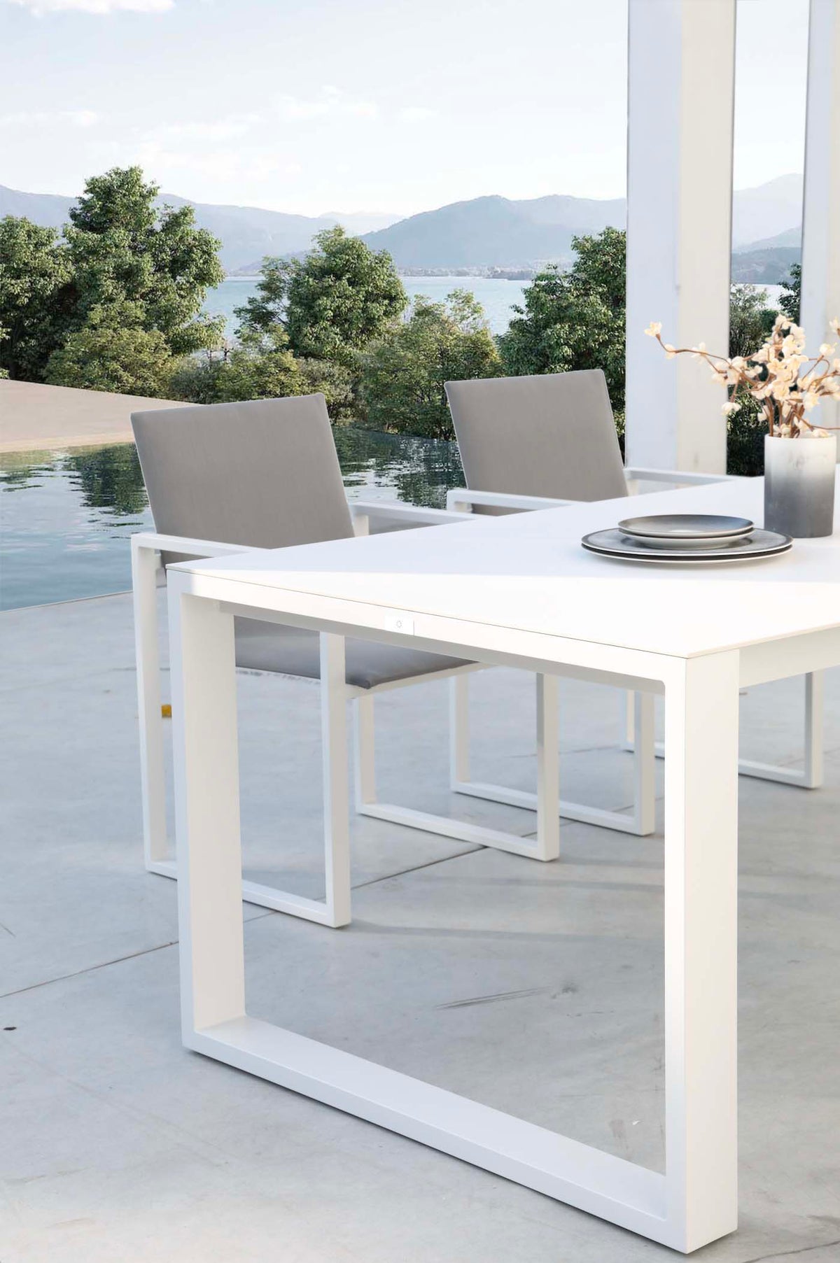Como aluminum ceramic-top outdoor dining set