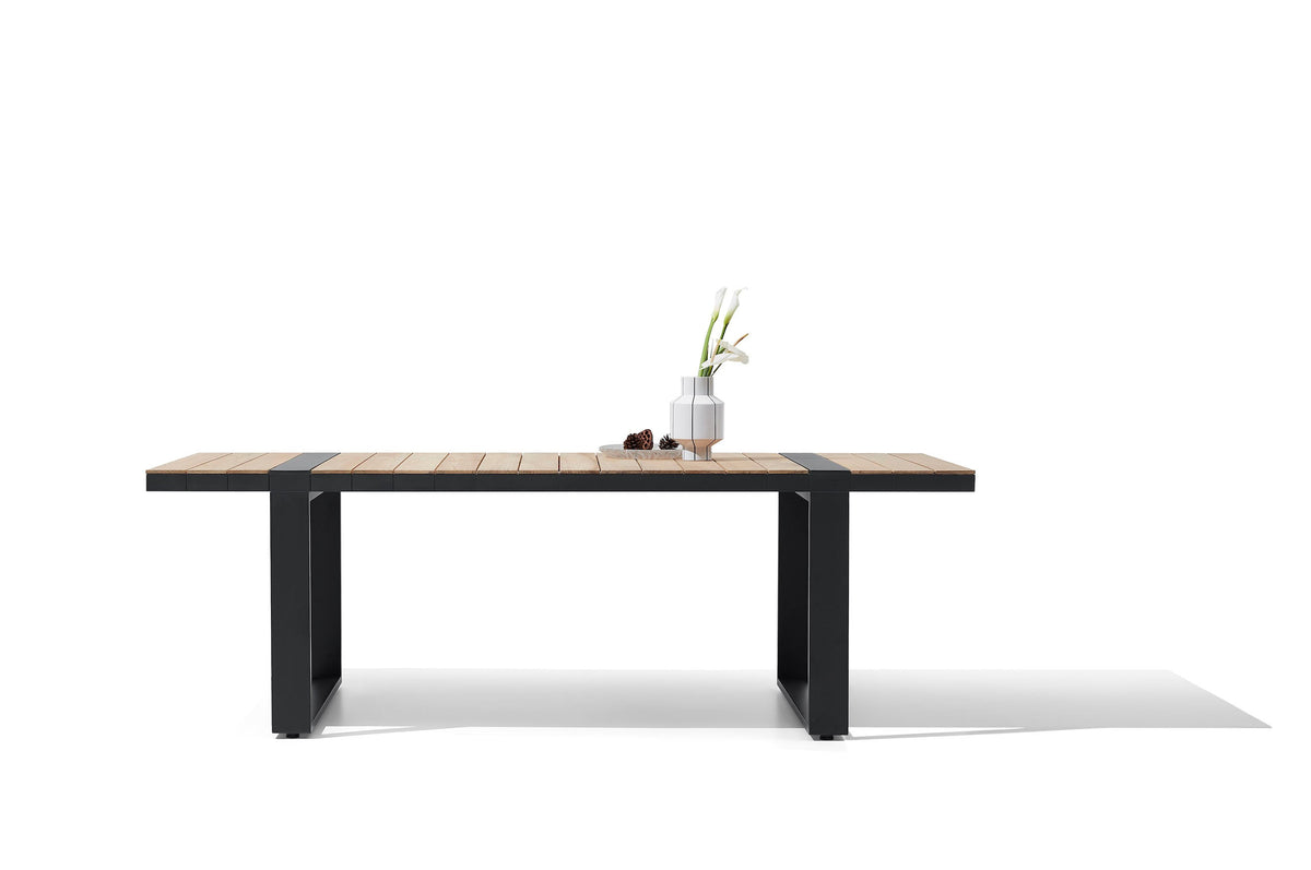 Sofy 6-seat slim aluminum and teak dining set – another view (3)