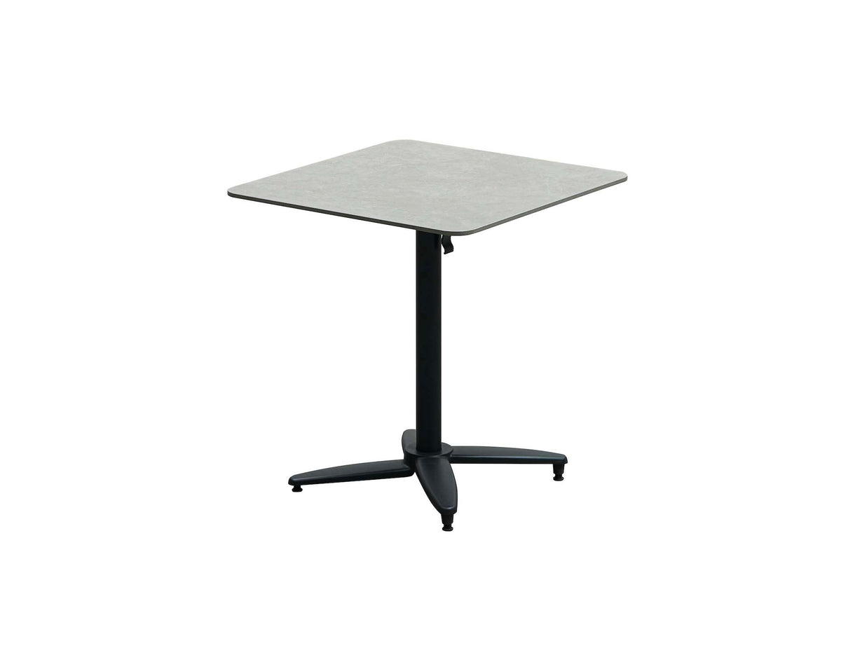 Sarran square aluminum bistro table – another view