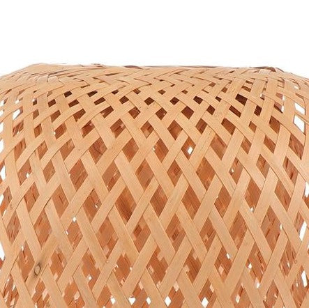 Flared handwoven rattan basket lamp shade – close-up detail (3)