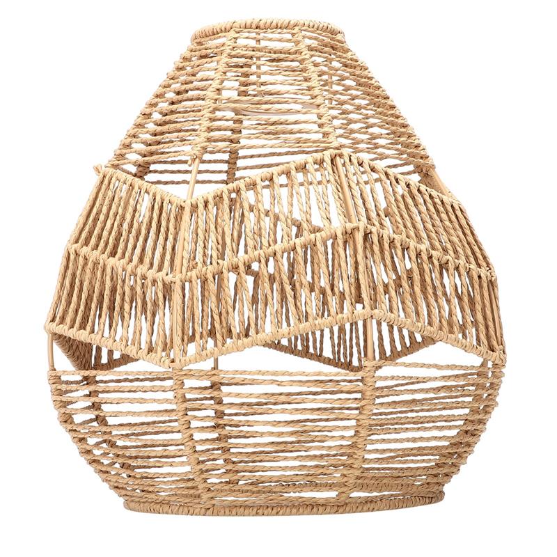 Handwoven natural rattan teardrop lamp shade