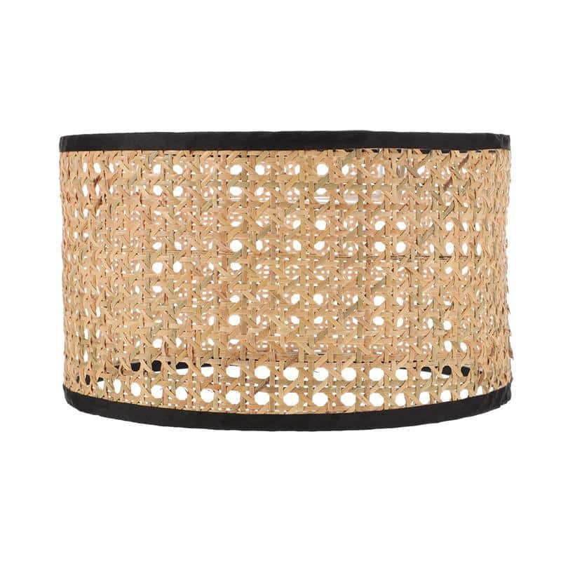 Retro handwoven rattan lamp shade – another view (2)