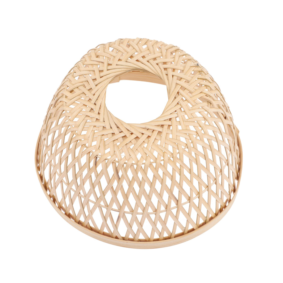 Minimalist round handwoven rattan lamp shade