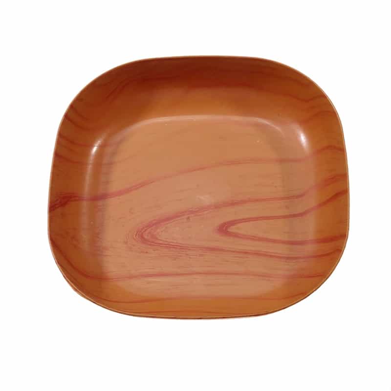 Small square handwoven bamboo plate