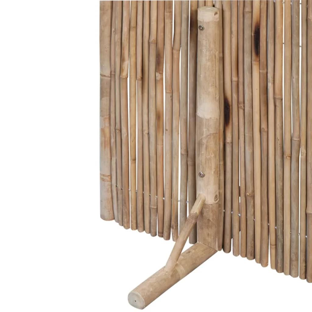 Flexible bamboo privacy screen roll on a fence – another view