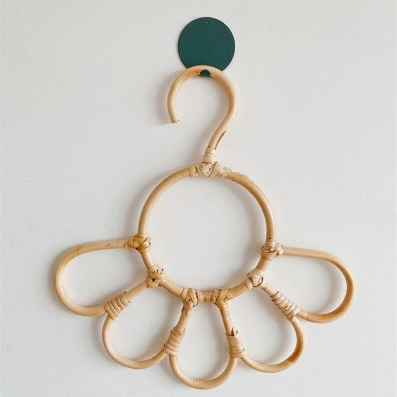 Sunflower rattan kids hanger – another view
