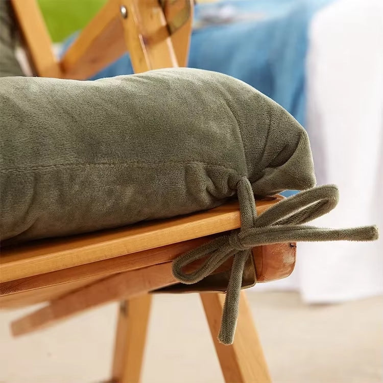 Long deep green chair cushion – shown in a room setting (2)