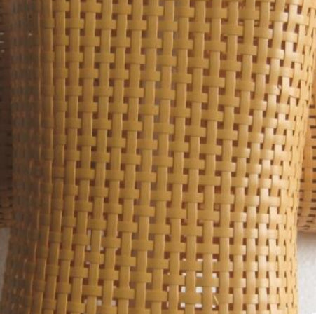 Hand-woven PE rattan neck cushion – close-up detail