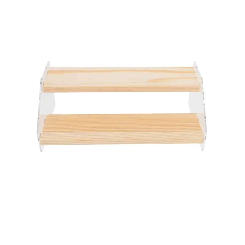 Sturdy minimalist wooden shelf with clean lines – another view