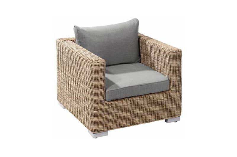 Armchair from the Philippine 8-seat round resin wicker sectional – another view