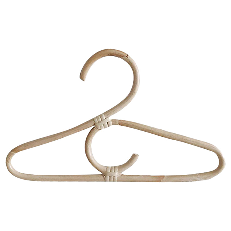 Set of three simple rattan kids hangers