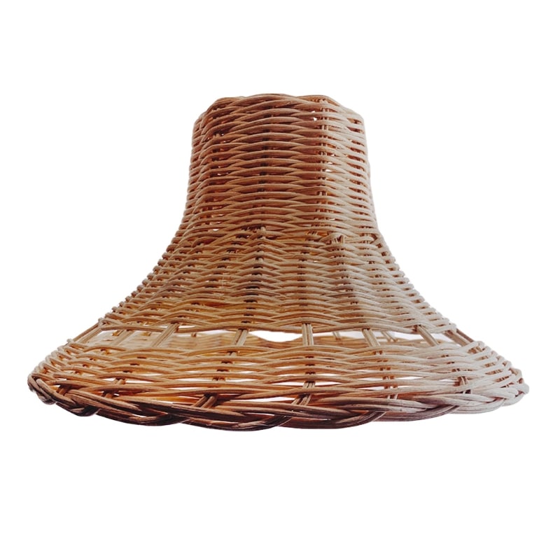Antique-style Chinese rattan dome chandelier with a patinated finish – another view (3)