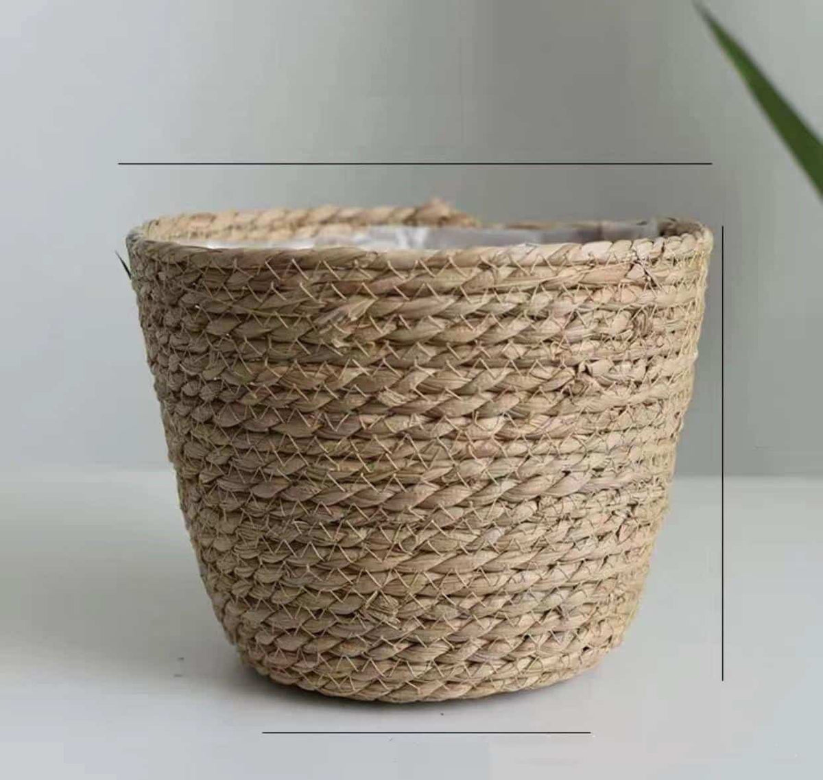 Open-weave natural wicker basket for garden, flowers or laundry – m, without handles variant, another view