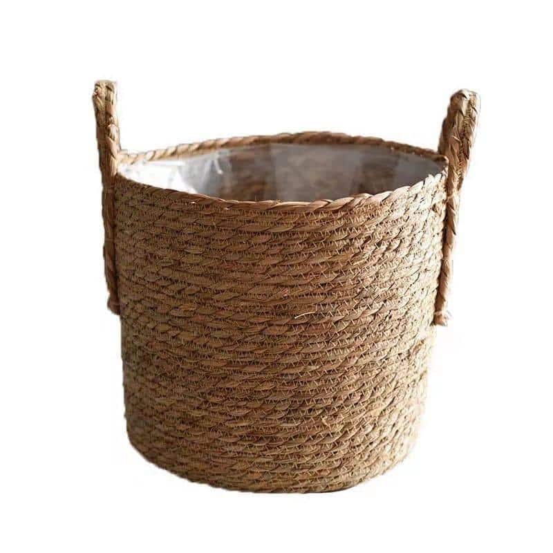 Open-weave natural wicker basket for garden, flowers or laundry – with handles variant, another view (2)