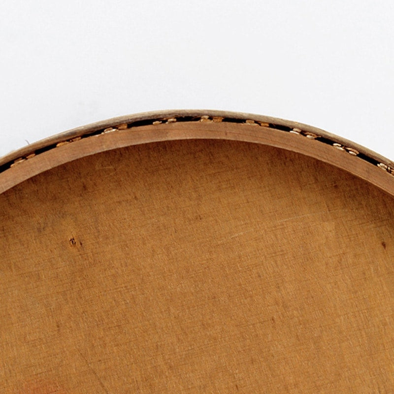 Brown rectangular handwoven rattan storage basket with handles – close-up detail