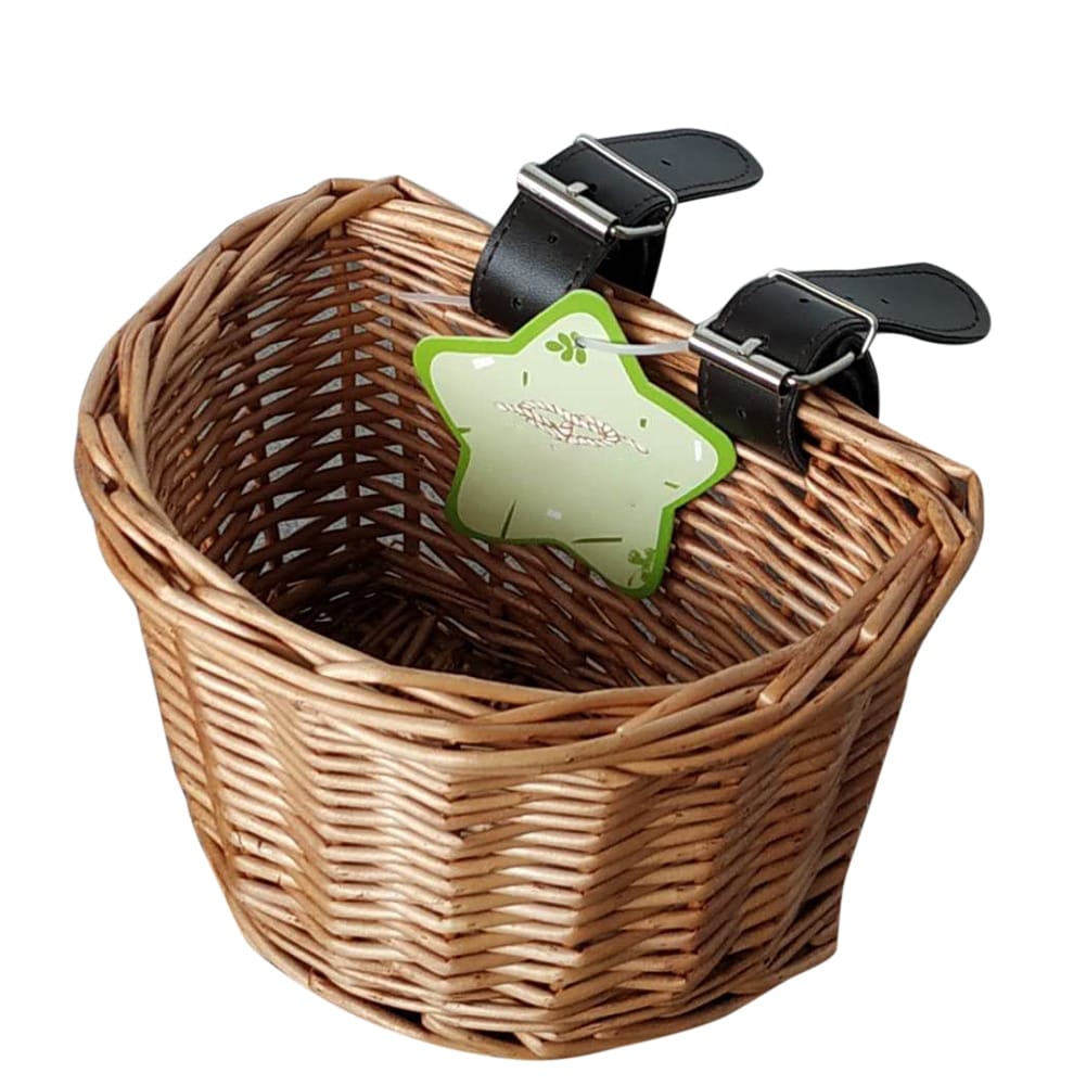 Kids rattan bike basket