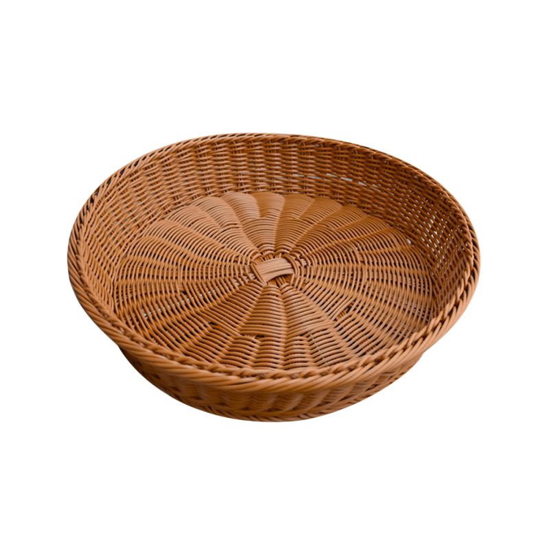Round handwoven rattan display basket – M variant, another view