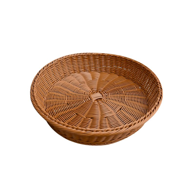 Round handwoven rattan display basket – another view (2)