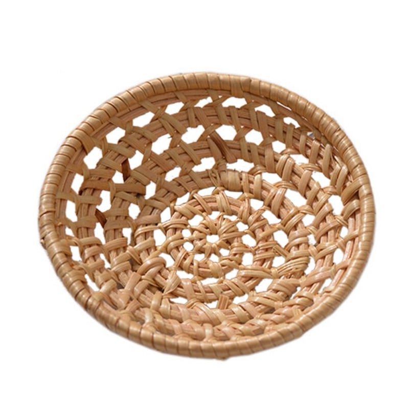 Handwoven natural rattan fruit and vegetable basket