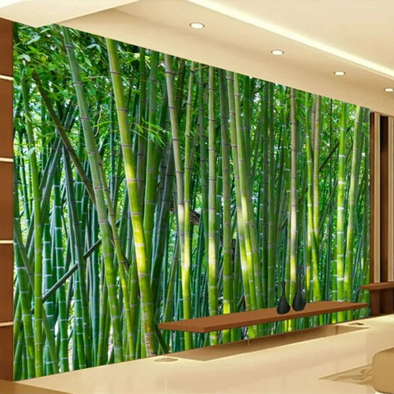 3D printed bamboo wallpaper on a wood-fiber base – close-up detail