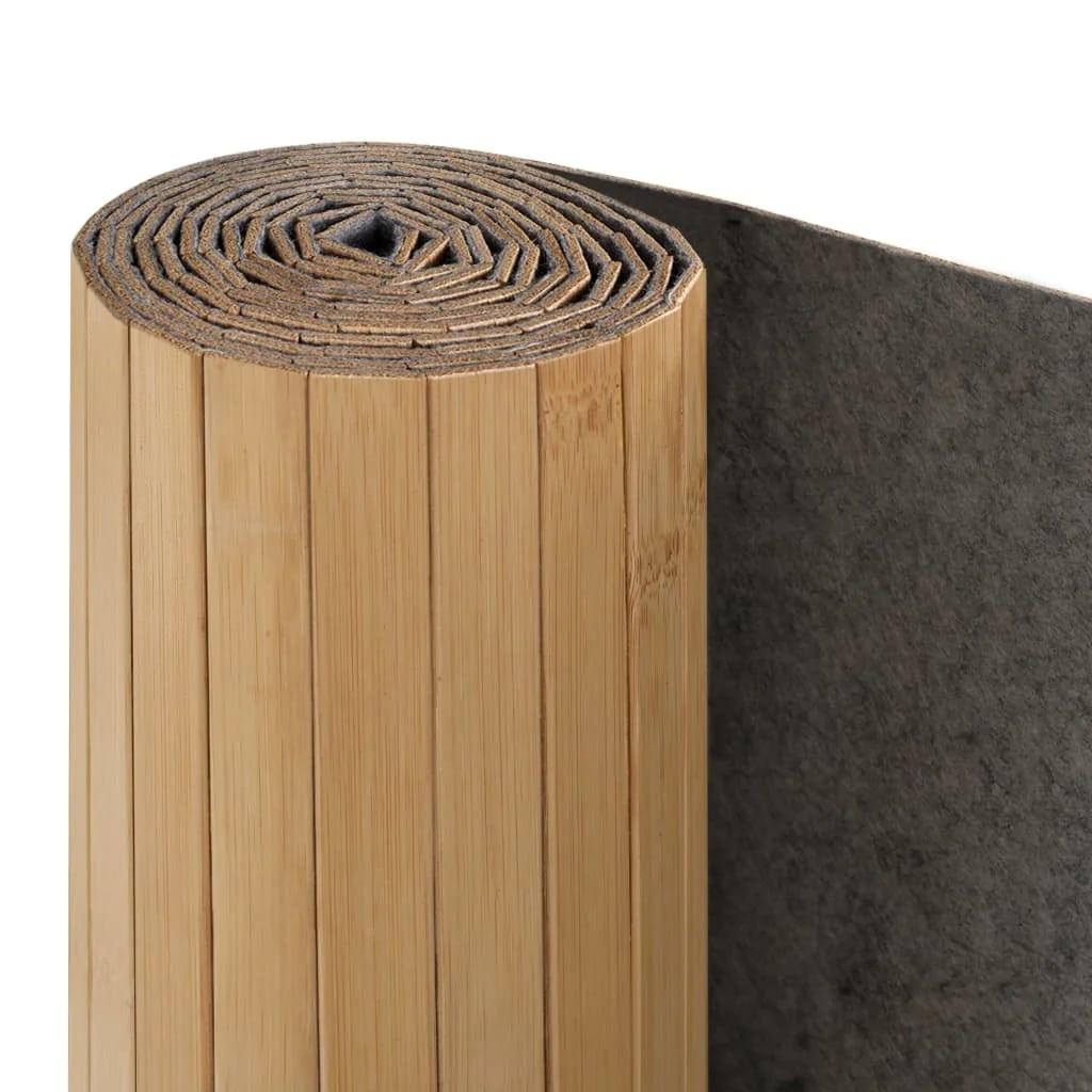 Bamboo partition room divider with structured woven slats – close-up detail
